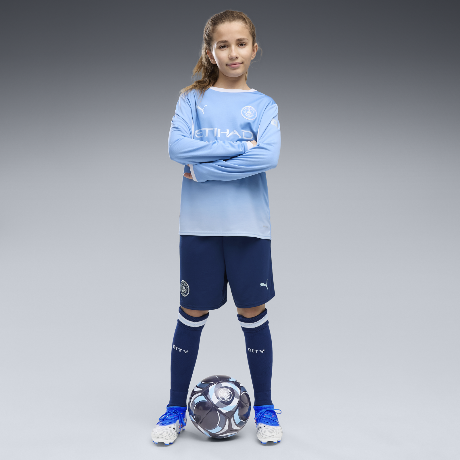 Kids Manchester City Home Longsleeve 26/27